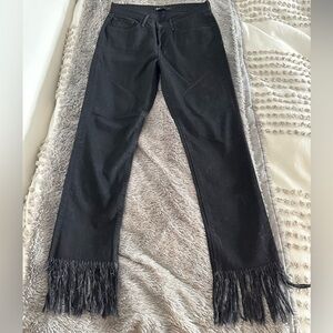 3x1 black jeans with fringe size 24